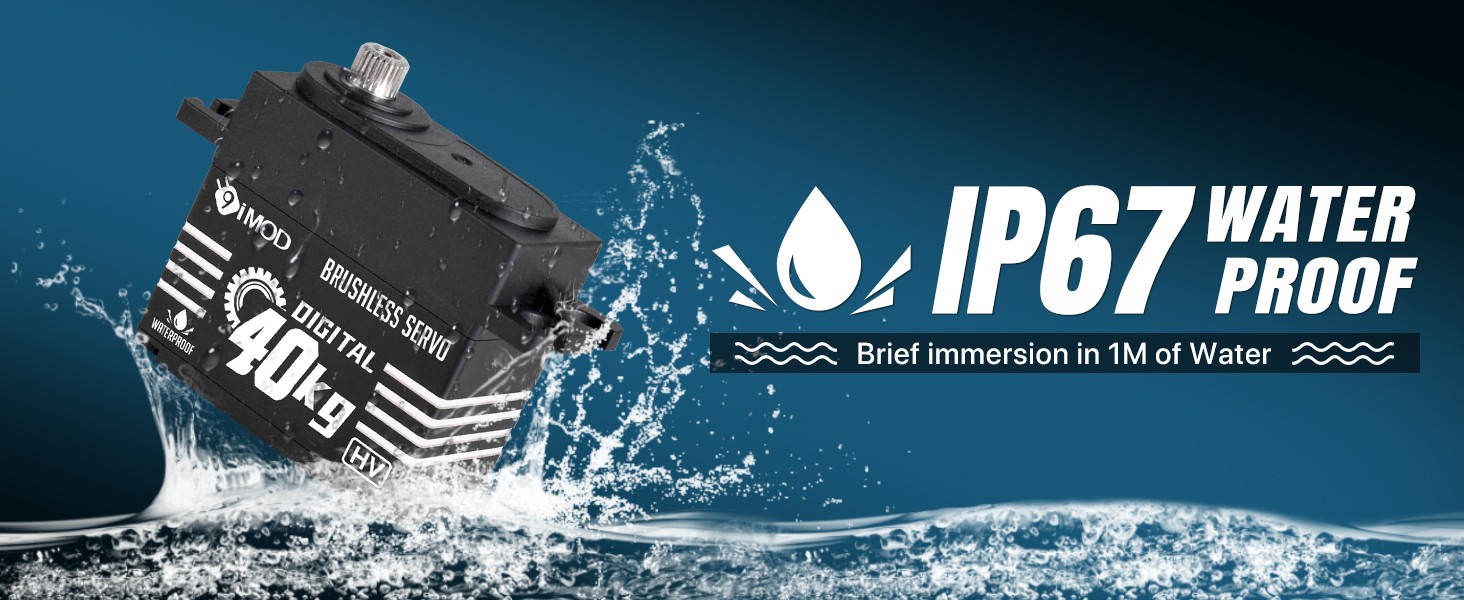 180° 40KG Brushless Servo Metal Gear Digital Servo for 1/8 1/10 RC Crawler Car