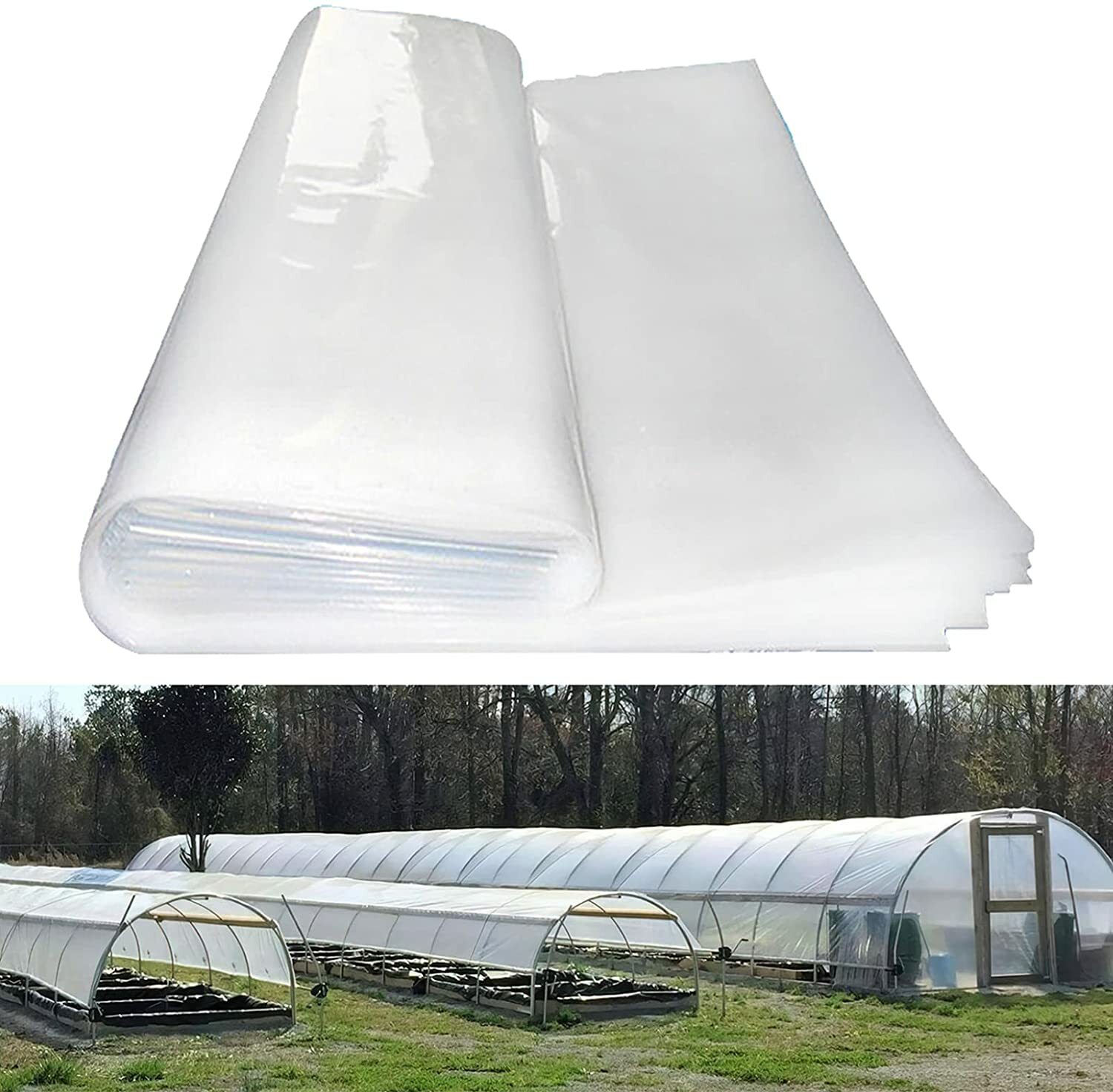 Greenhouse Plastic Cover Clear 6mil 5yr Poly Film 13-30 Widths x Various Lengths