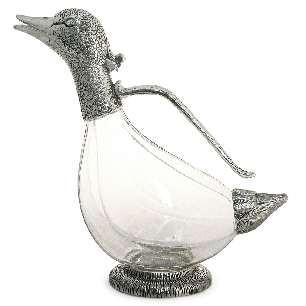 NEW Whitehill Silver Plated Duck Wine Decanter