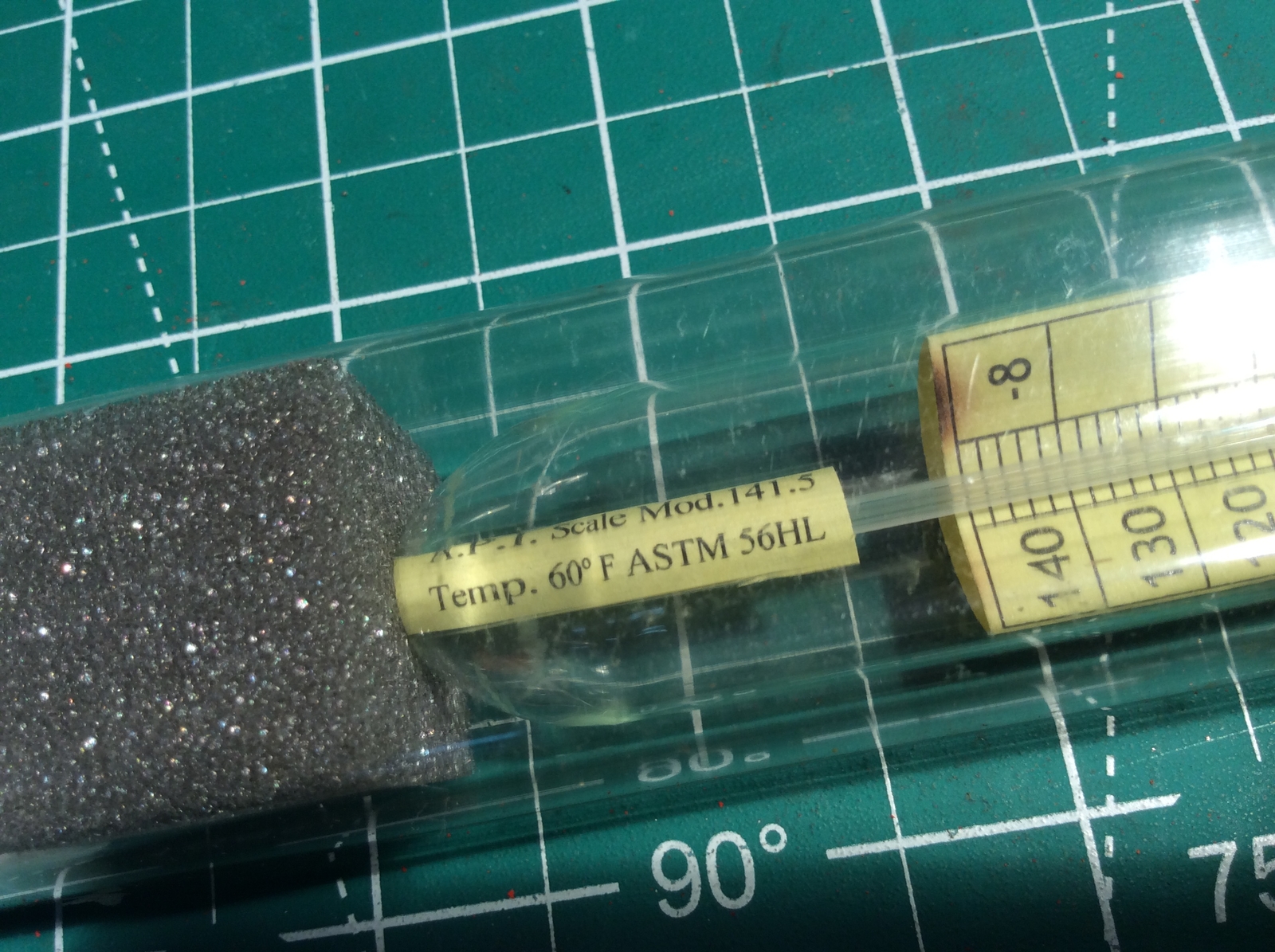 Hygrometer Petroleum Refinery API Scale Mod 141.5 Temp 60F ASTM 56HL (5)