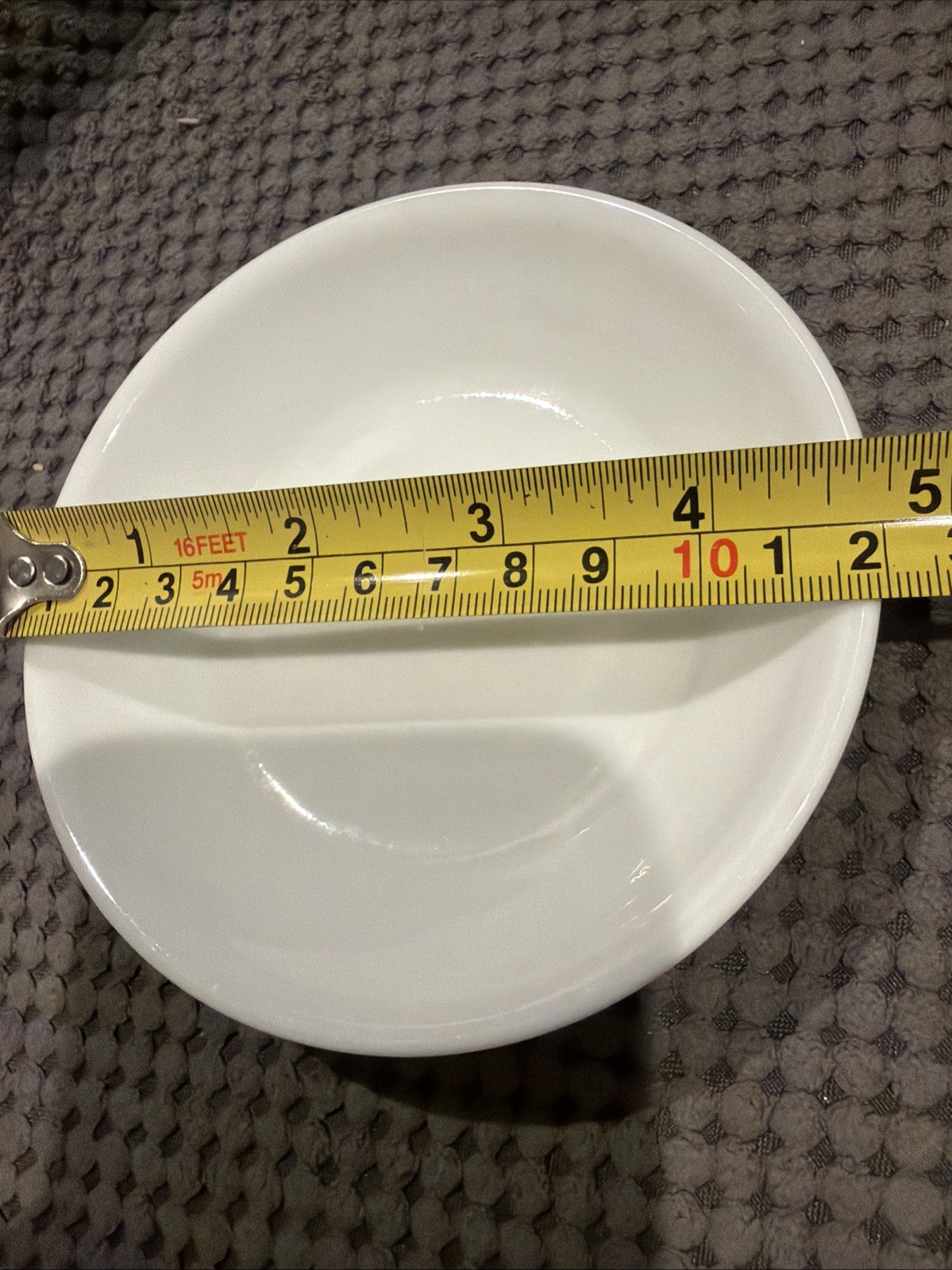 Set of 4 Corelle Winter Frost White Fruit/Dessert Sauce Bowl Plate 4.75” USA