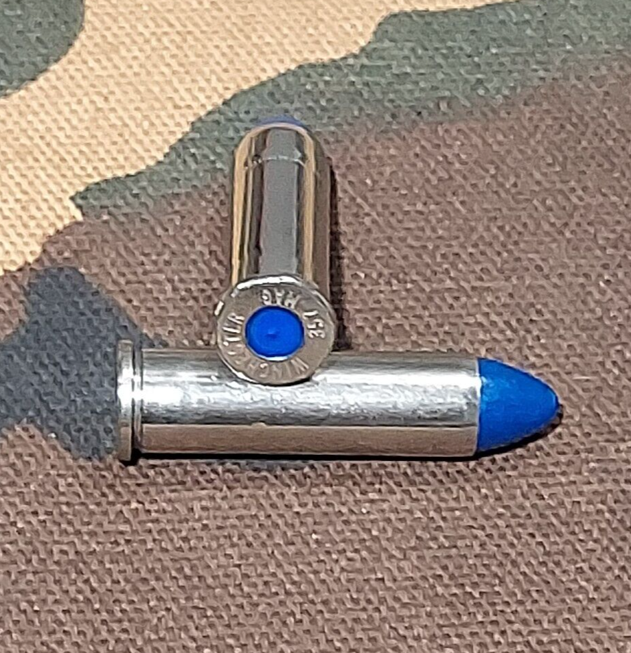 357 MAGNUM SNAP CAPS SET OF 6, NICKEL AND BLUE, REAL 125gr WEIGHT!!!