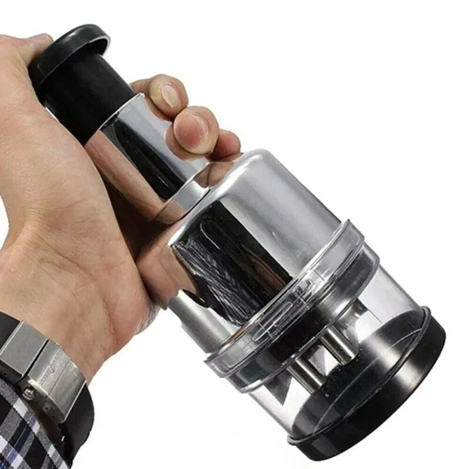Manual Hand Press Garlic Onion Vegetable Chopper Cutter Dicer Food Processor