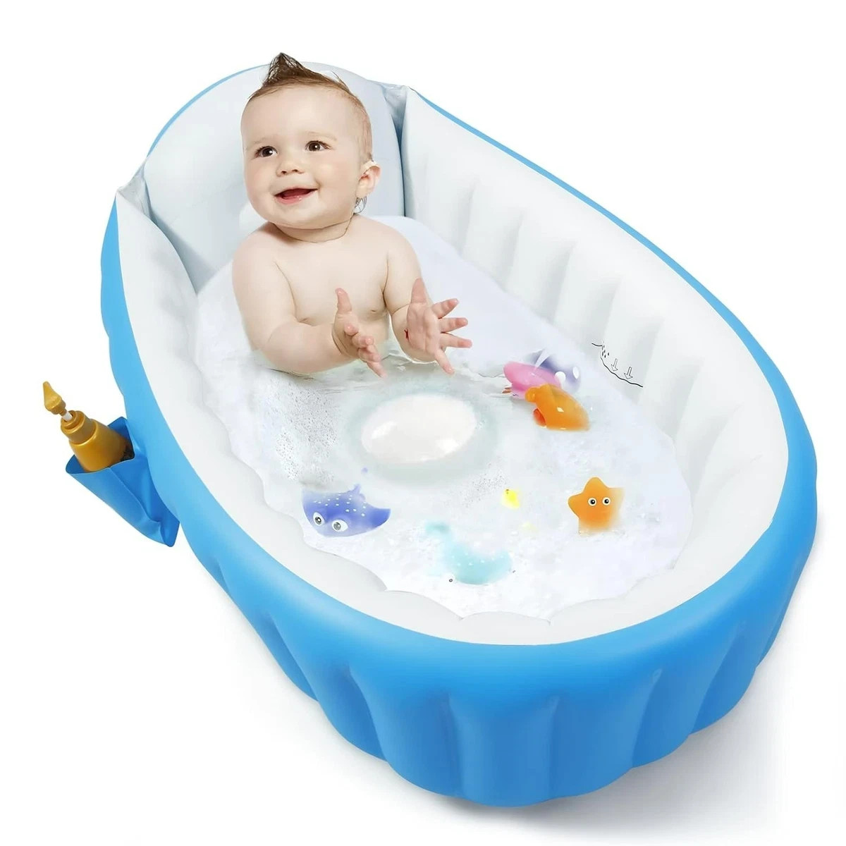Baby Inflatable Bathtub, Portable Travel Baby Infant Bath Tub Toddler Bathtub...