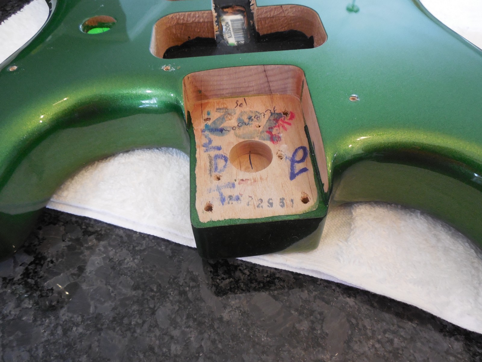 Fender Stratocaster Harvest Green MIM Body Plus Extras Loaded pickguard. #READ#