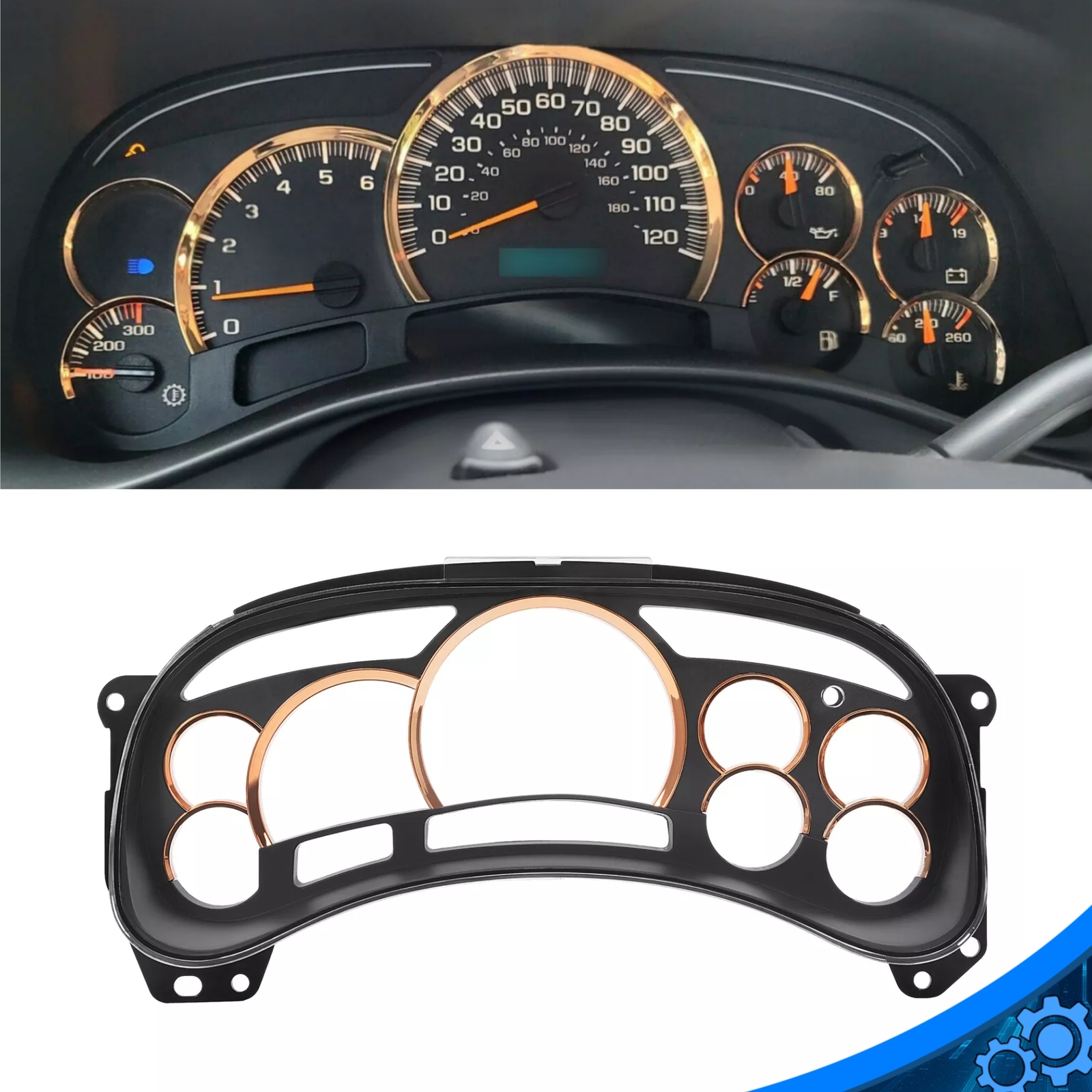 Chrome Instrument Cluster Lens Cover For Tahoe Suburban Sierra Silverado 03-2007