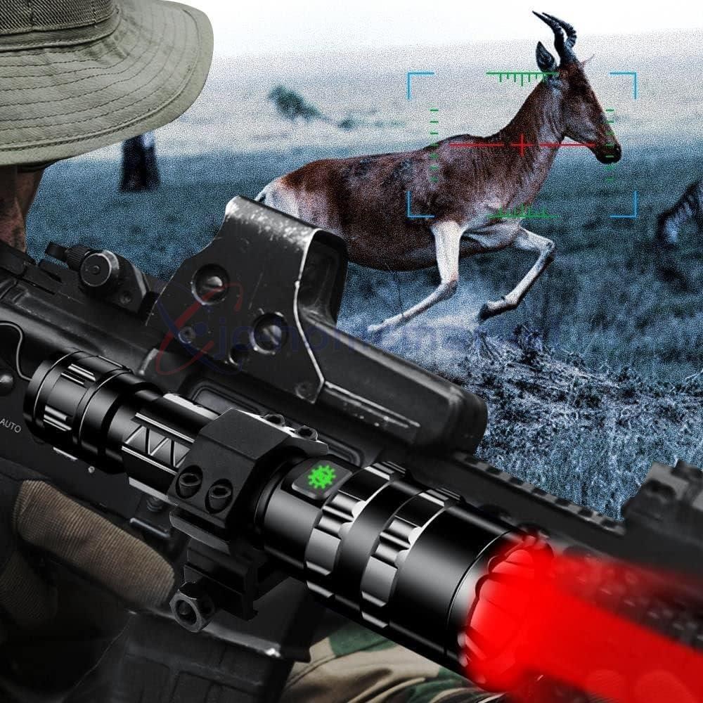 900000 Lumens Tactical Gun Flashlight Picatinny Rail Mount for Hunting Shooting