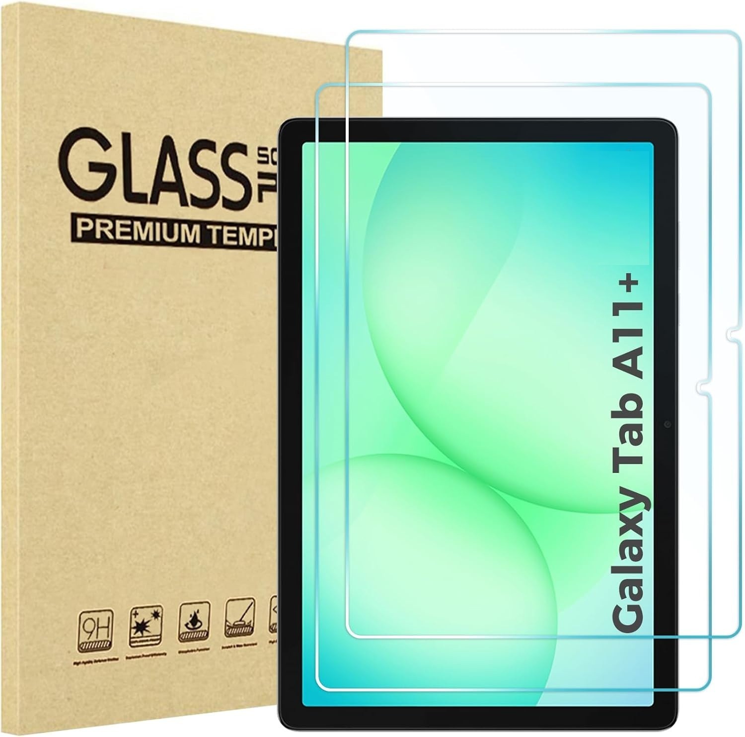 2PCS For 2026 Galaxy Tab A11+ Plus 11-inch Tempered Glass Screen Protector Saver
