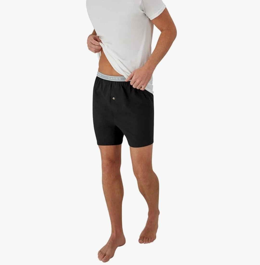 Hanes Boxers,Cool & Breathable Cotton,Exposed & Comfortflex Waistbands 5 Pack