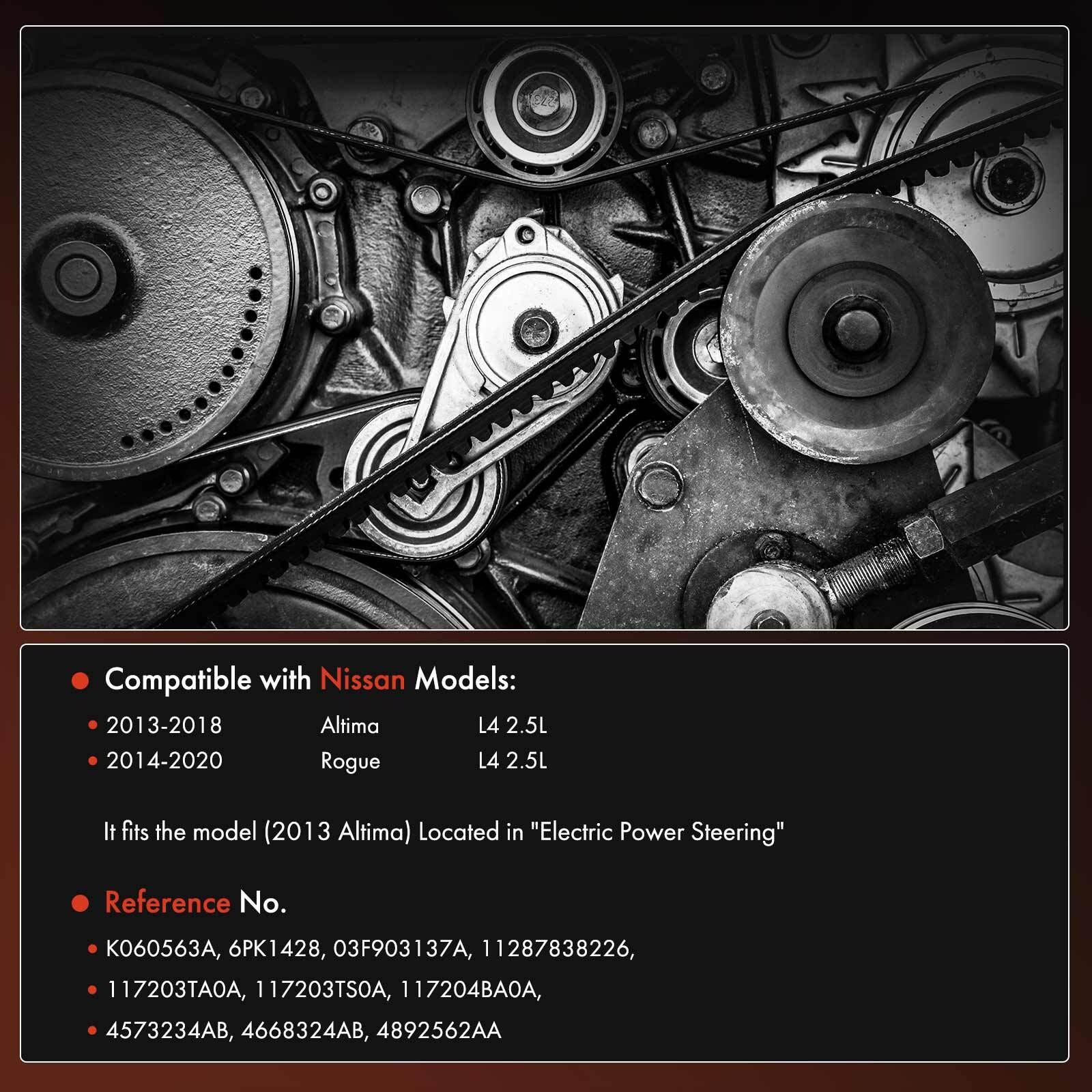 56.26 inch Serpentine Belt for Nissan Altima 2013-2018 Rogue 2014-2020 L4 2.5L