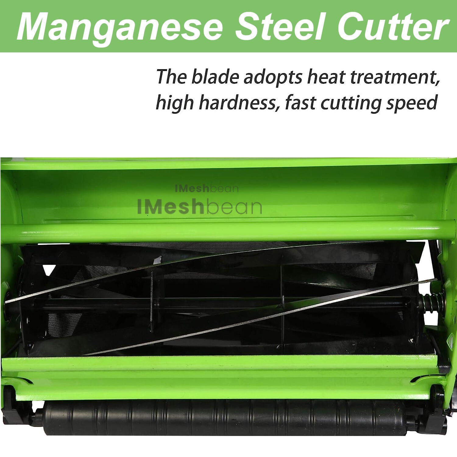 16-Inch 5-Blade Manual Reel Lawn Mower w/Adjustable Cutting and Handle Height