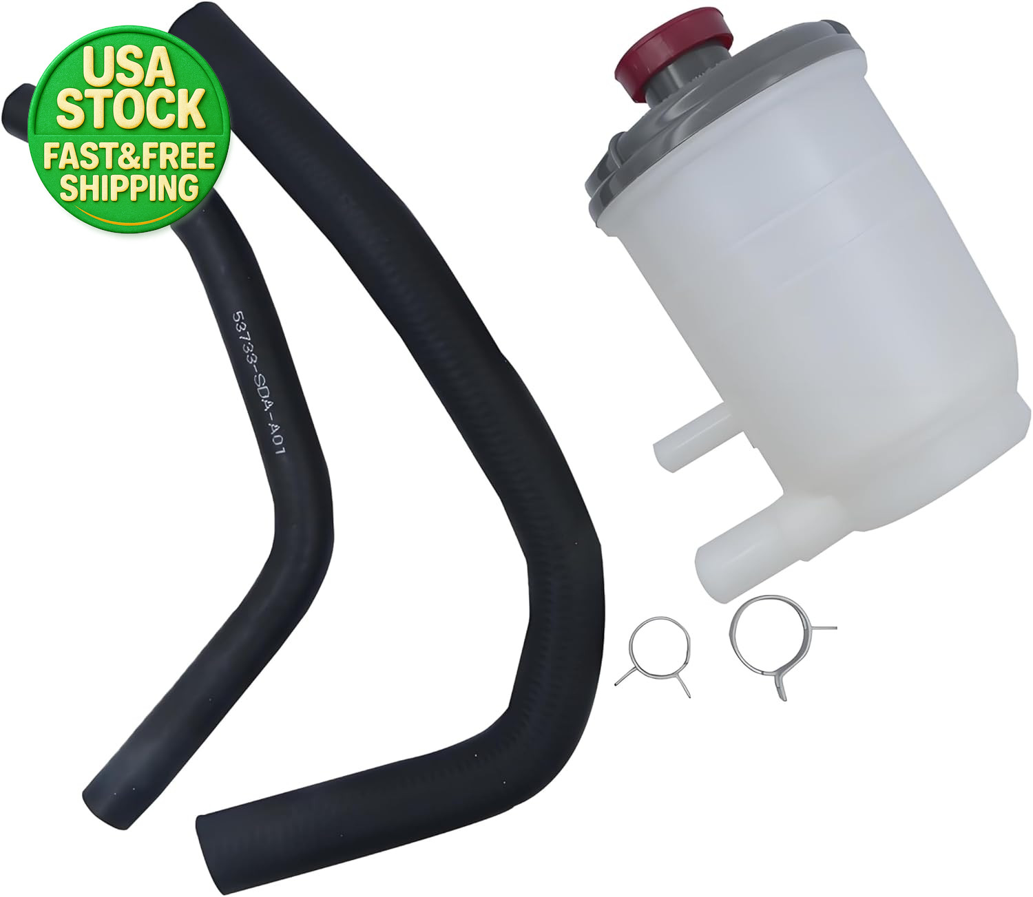 Power Steering Fluid Reservoir with Hoses for Honda Accord 2.4L 2003 2007