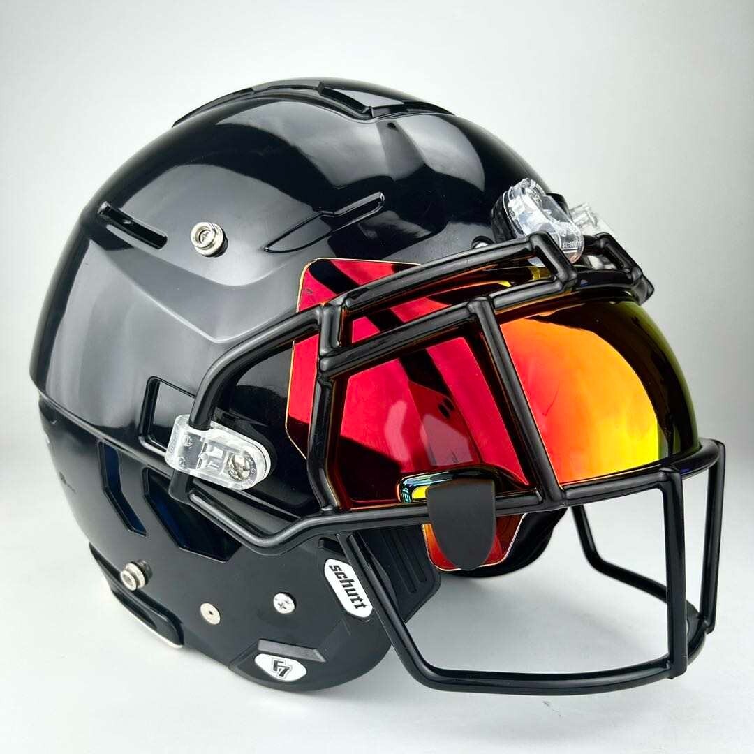 REVO RED SPEED FLEX SCHUTT F7 Full Size Football Helmet Oculus Visor W/Clips