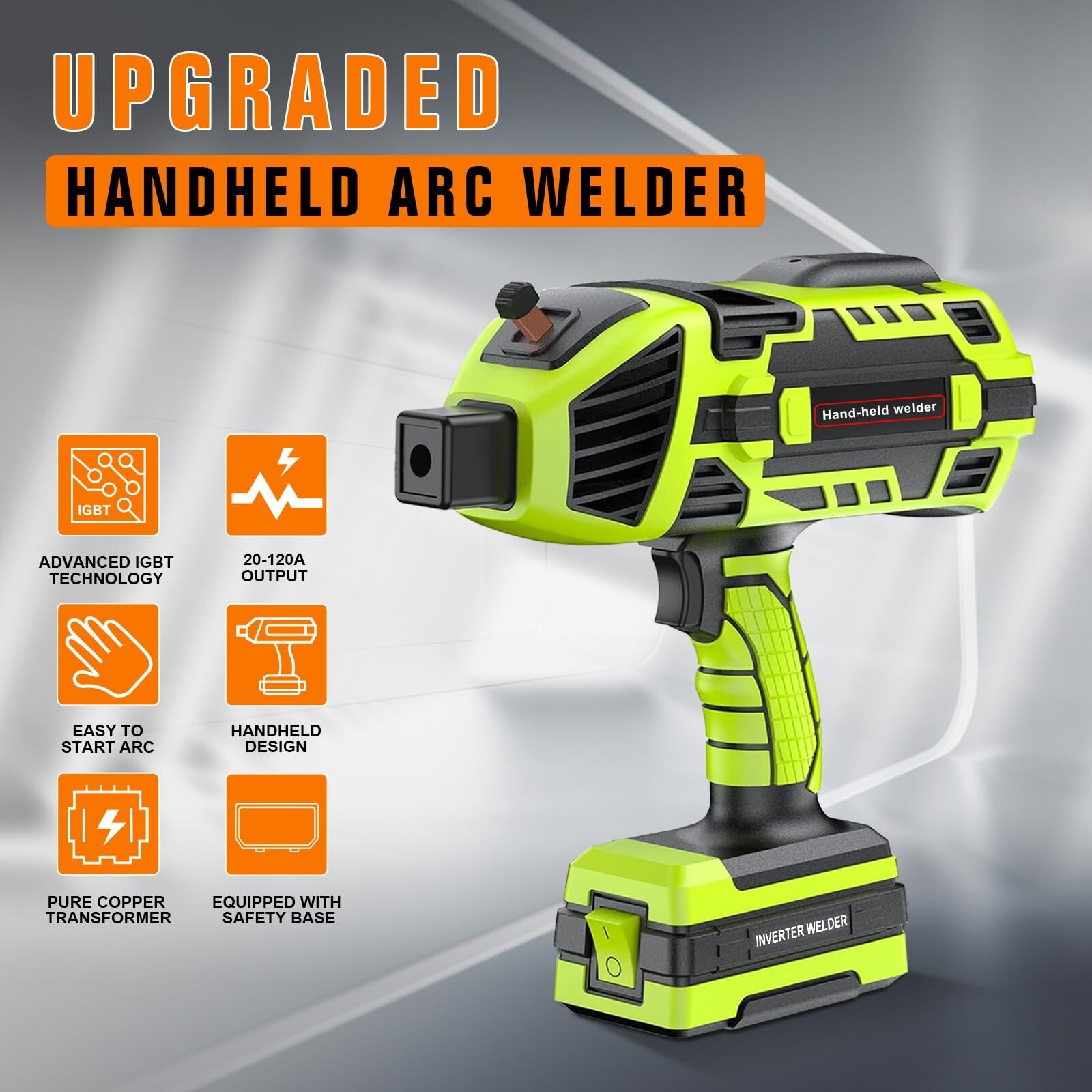 YesRight 110V Handheld ARC Welder 120Amp with IGBT Inverter & Digital Display
