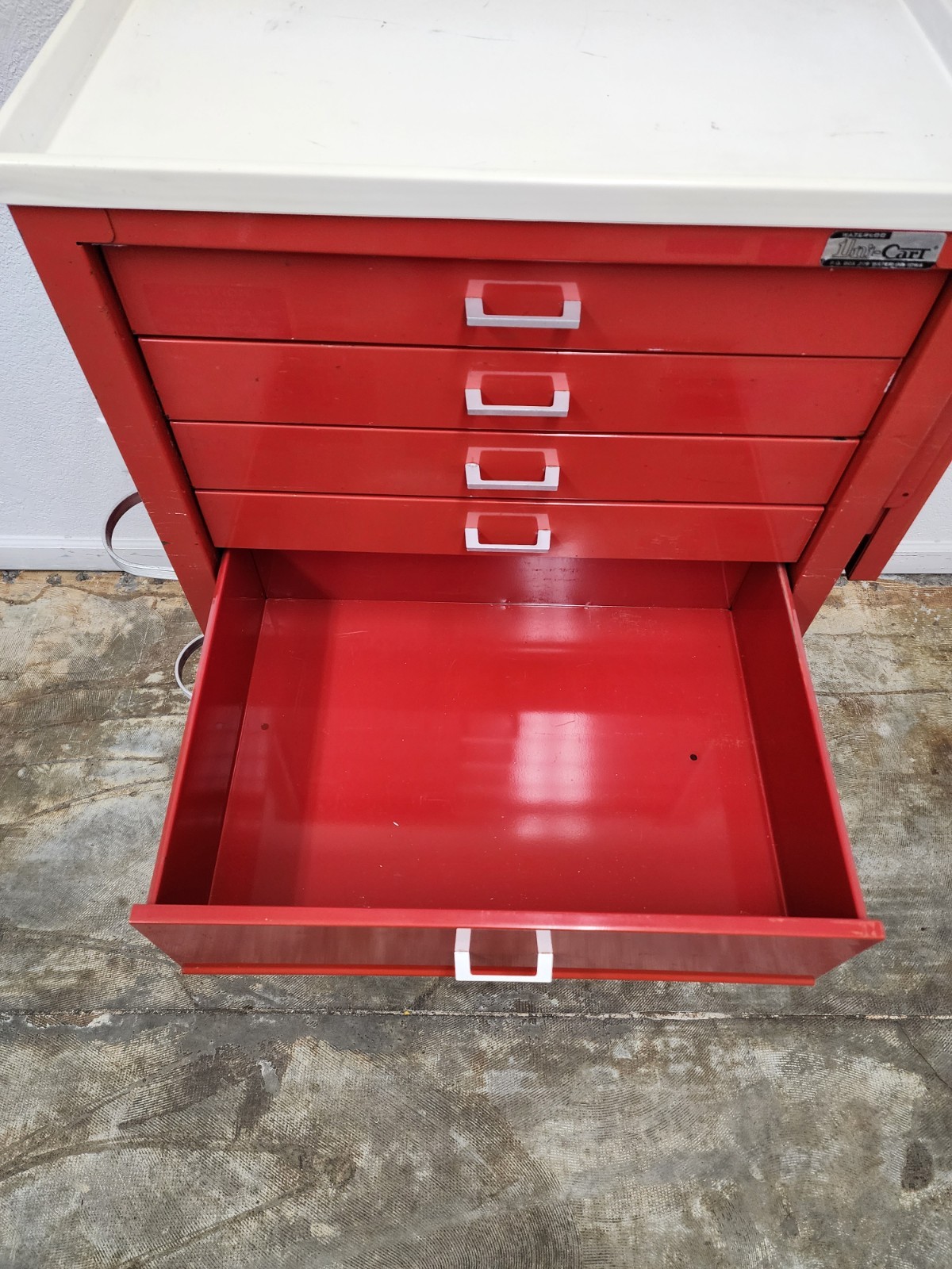 Waterloo Uni-Cart Medical Lab Mobile Storage Cart 6 Locking Drawers Tool Box