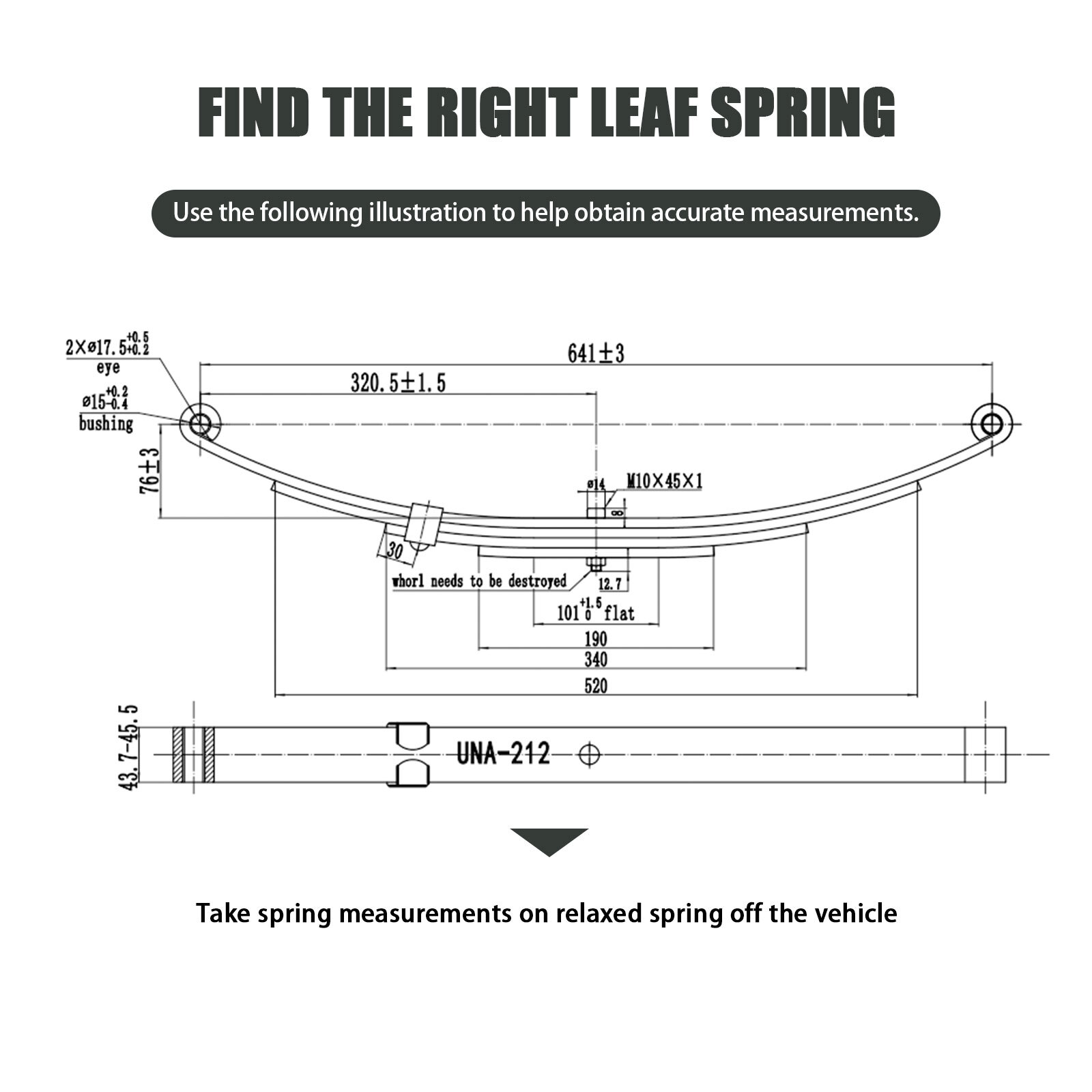 For 3500lb Tandem Trailer Axle Suspension Kit 1750lb 4 Leaf Springs + Hanger Kit
