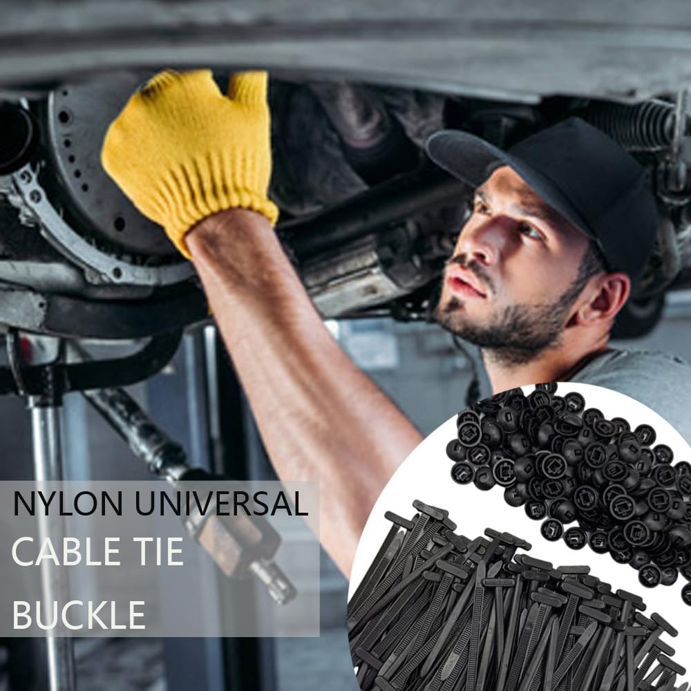 T Zip Tie 120 Pack Cable Tie Buckle Fixion Tools Nylon Universal Self Locking Fe