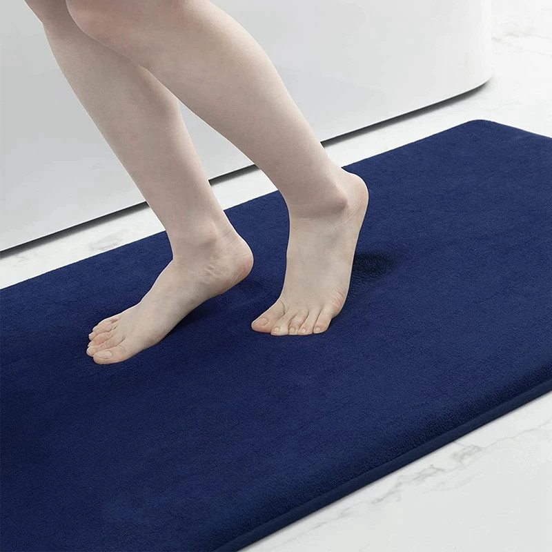 Super Absorbent Bath Mat Memory Foam Carpet Non-Slip Toilet Bathroom Rug Soft Li