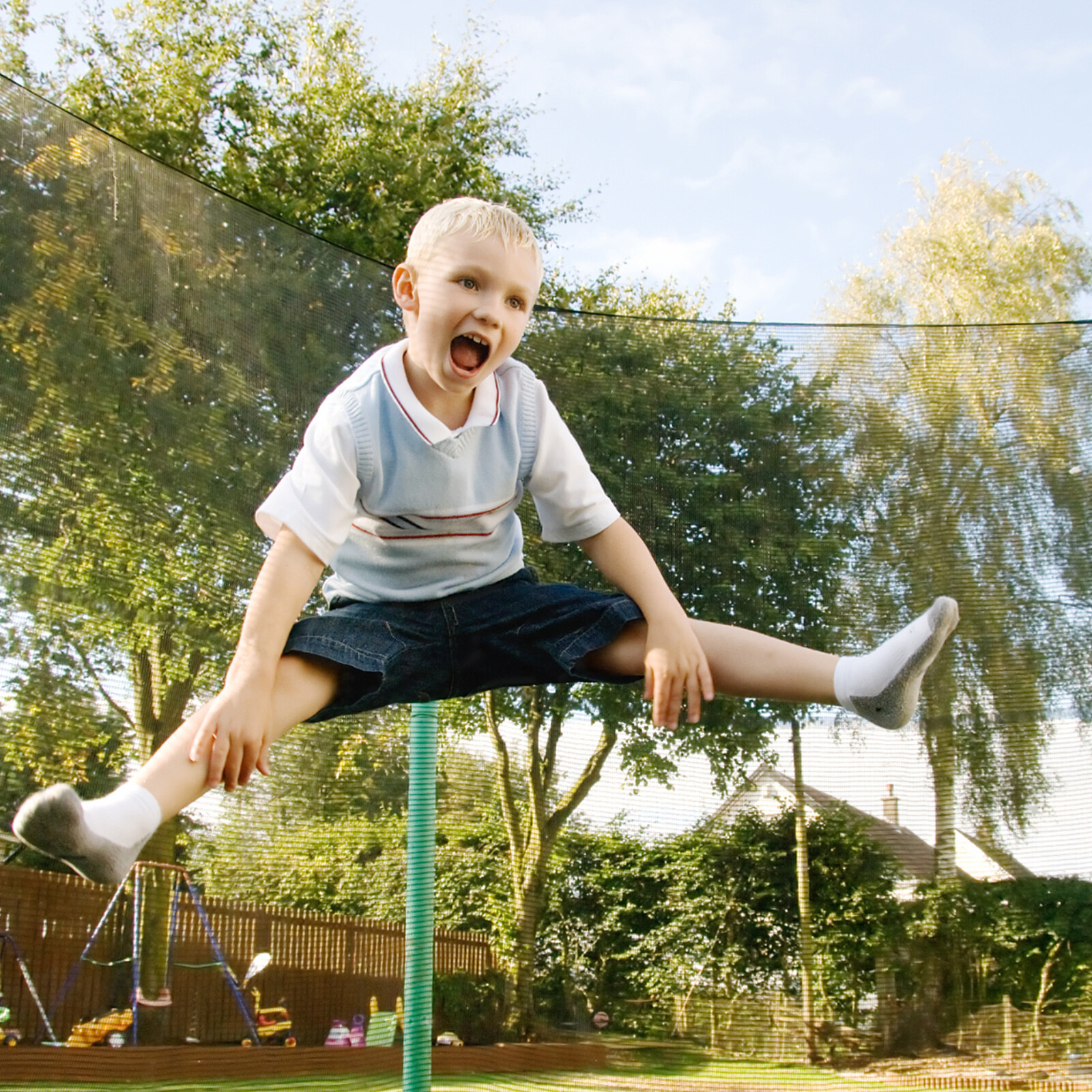 12 13 14 15ft Trampoline Safety Net Replacement Fit 4 6 8 Poles Round Enclosure