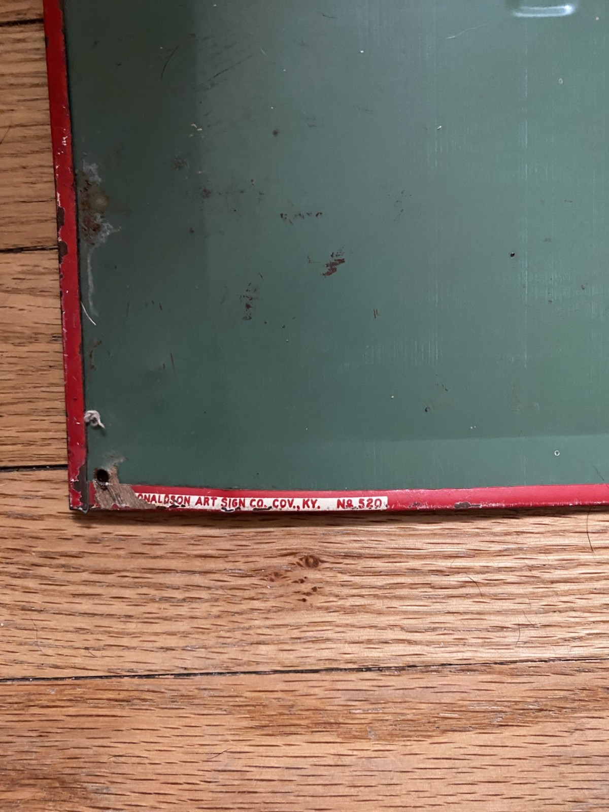 ROYAL CROWN RC EMBOSSED TIN SODA SIGN - MEASURES 29" X 11"