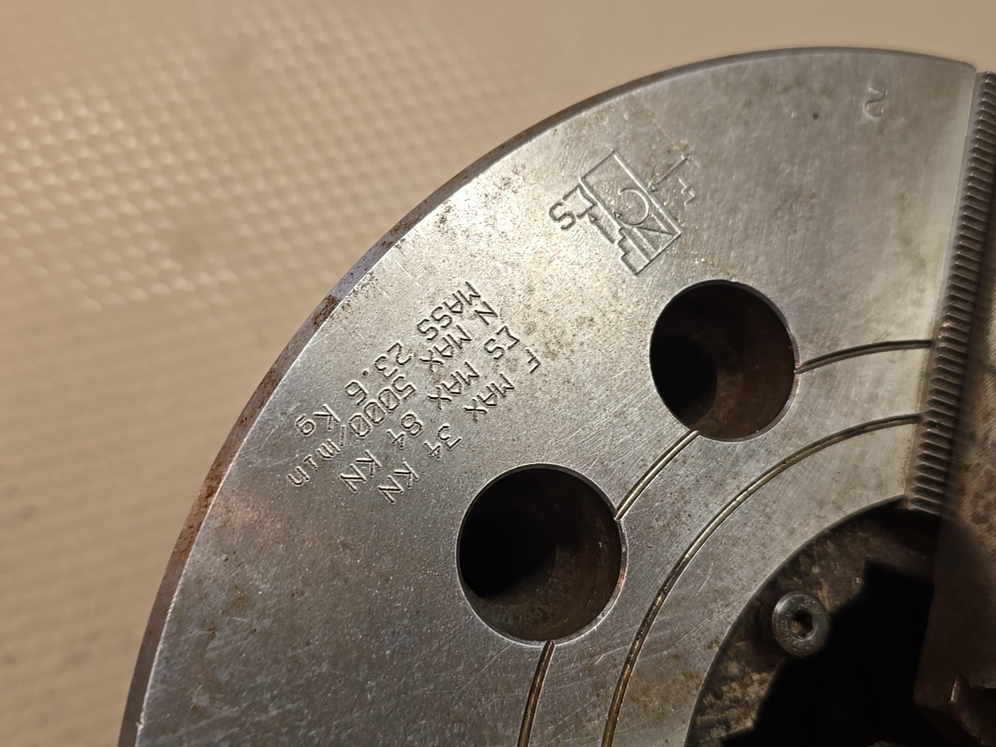 Kitagawa B-208 B208 UK Lathe Power Chuck A2-6 w/ Jaws CNC Lathe 8 Inch