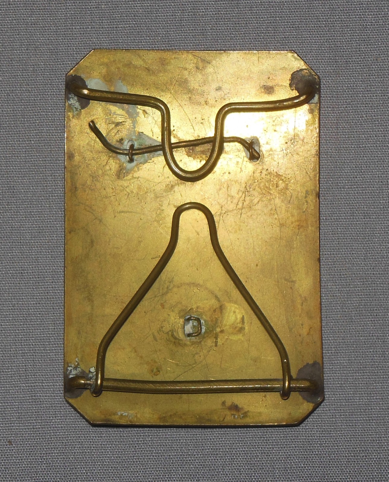 Original 7th NY Militia Regt Shoulder Belt Plate with belt hook (# 2468)