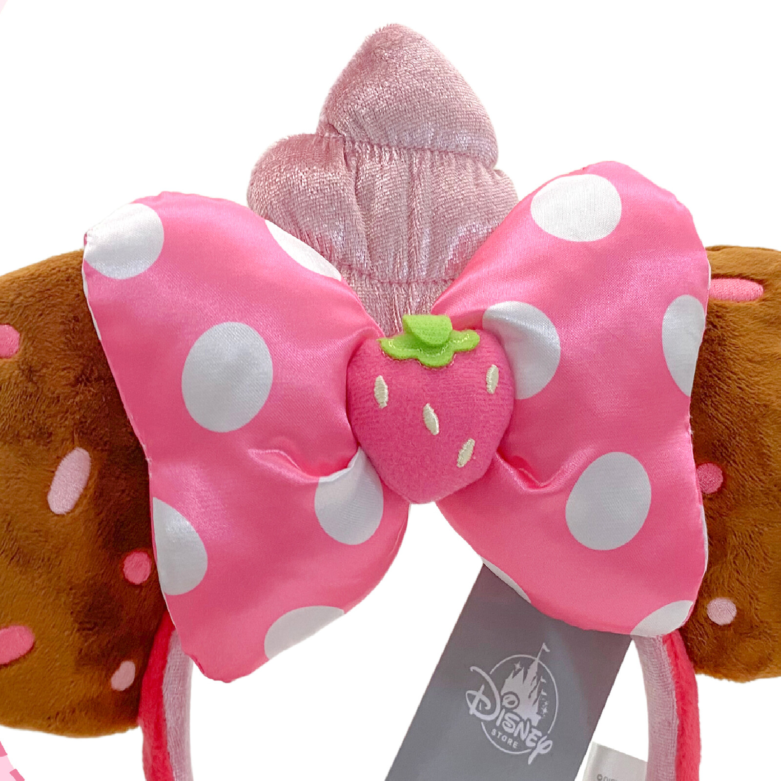 Disney Parks Strawberry Cupcake Munchlings Minnie Mouse Ears Disneyland Headband