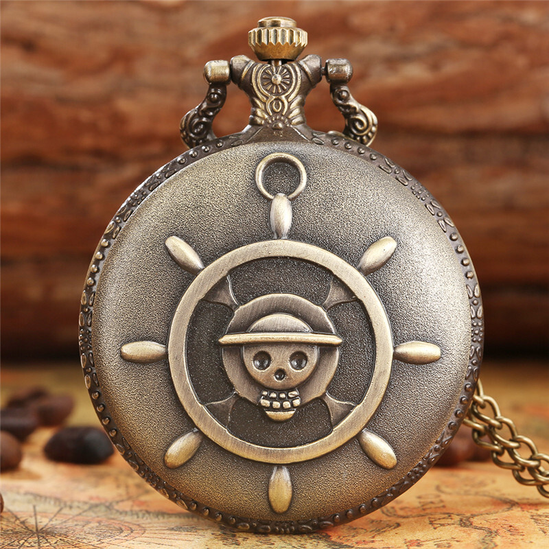 Antique Pocket Watch Chain Retro Style Analog Quartz Movement Watches for Men