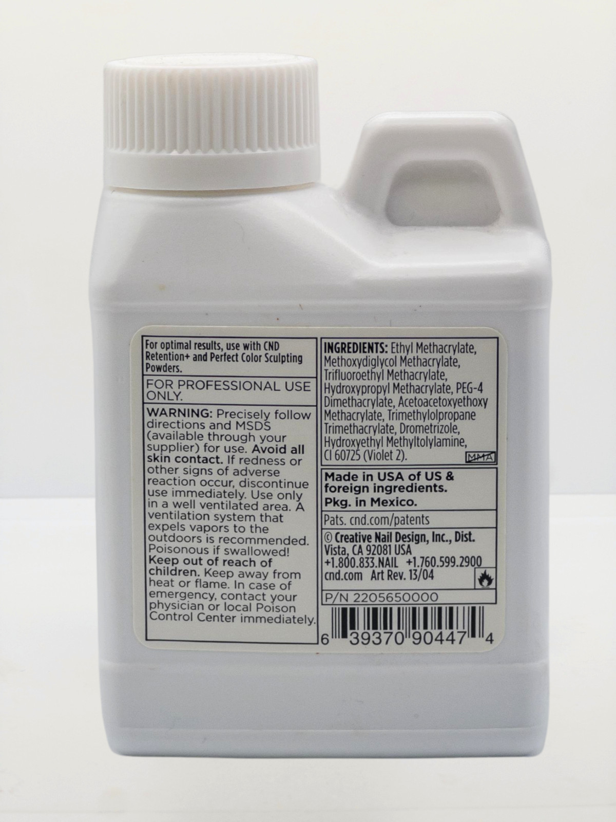 CND Enhancements Low Odor Sculpting Liquid 4oz/118ml Quick-Cure Professional NEW