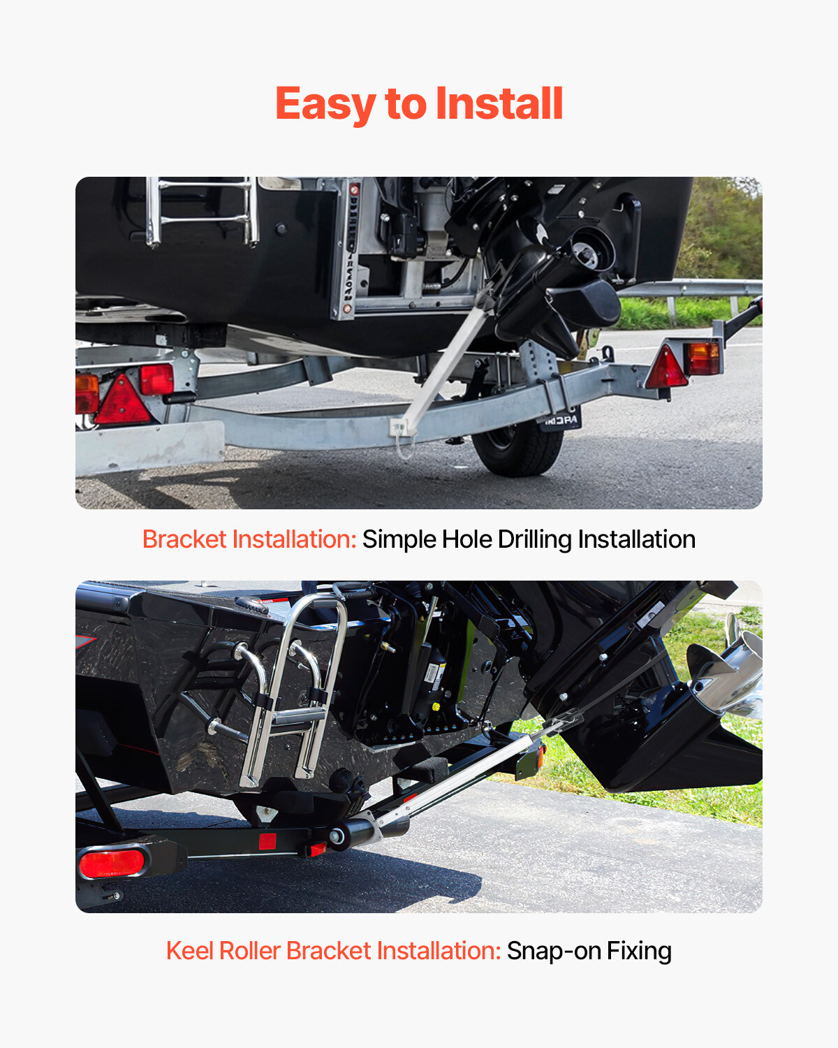 Adjustable Transom Saver 23-35 in Boat Transom Saver with Composite Head