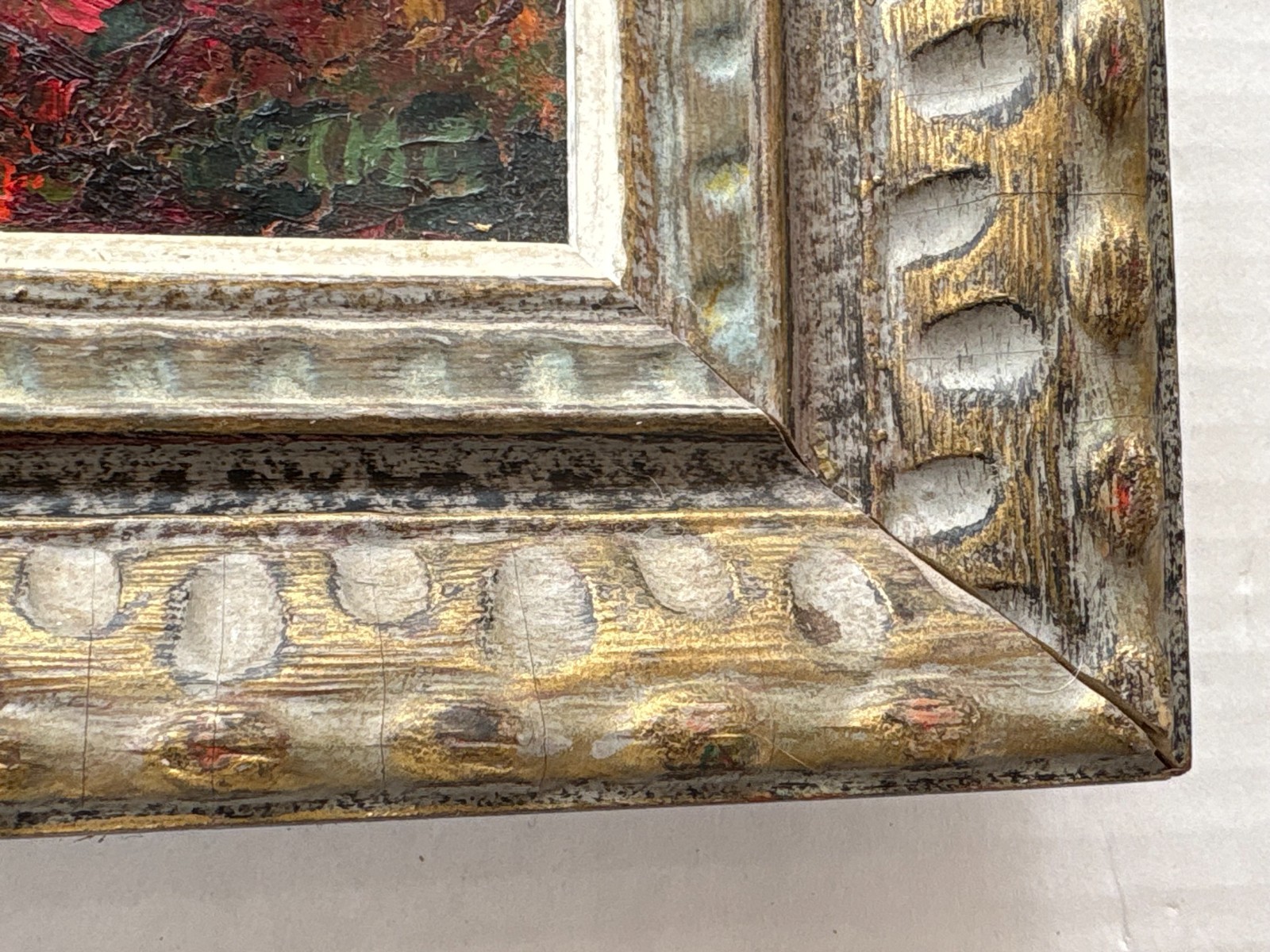 Impasto Oil Painting Ida Mindel Cohen “Boutonniere” Signed Abstract Floral MCM