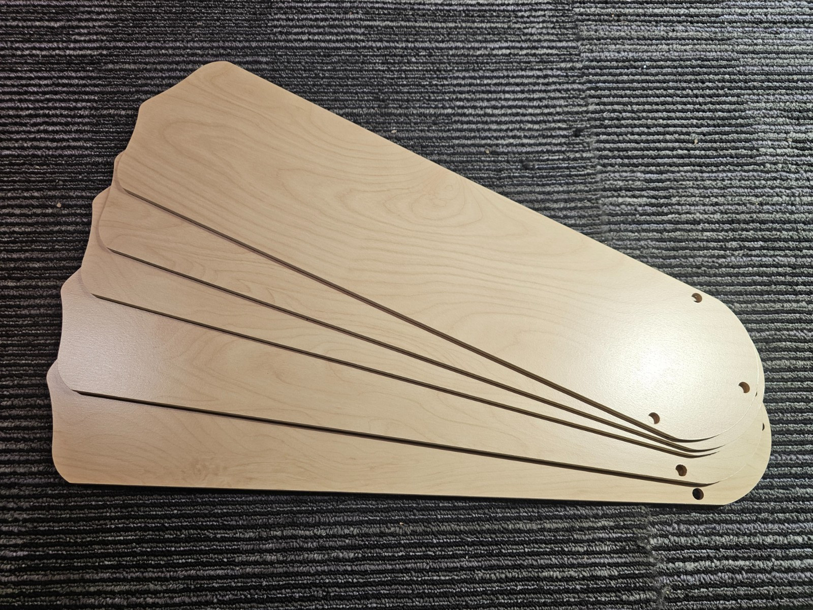 QTY 5! 21 inch Natural Maple Finish Ceiling Fan Replacement Blades Royal Pacific