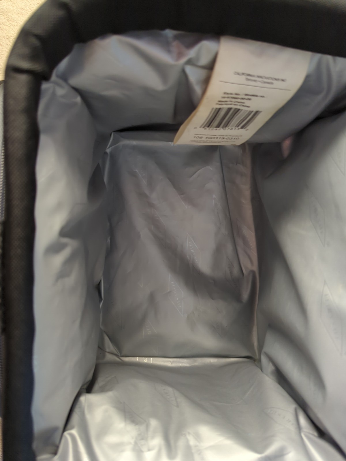 TOMMY BAHAMA Zipperless Lunch Cooler Shoulder Bag 9 Cans Deep Freeze Black Gray