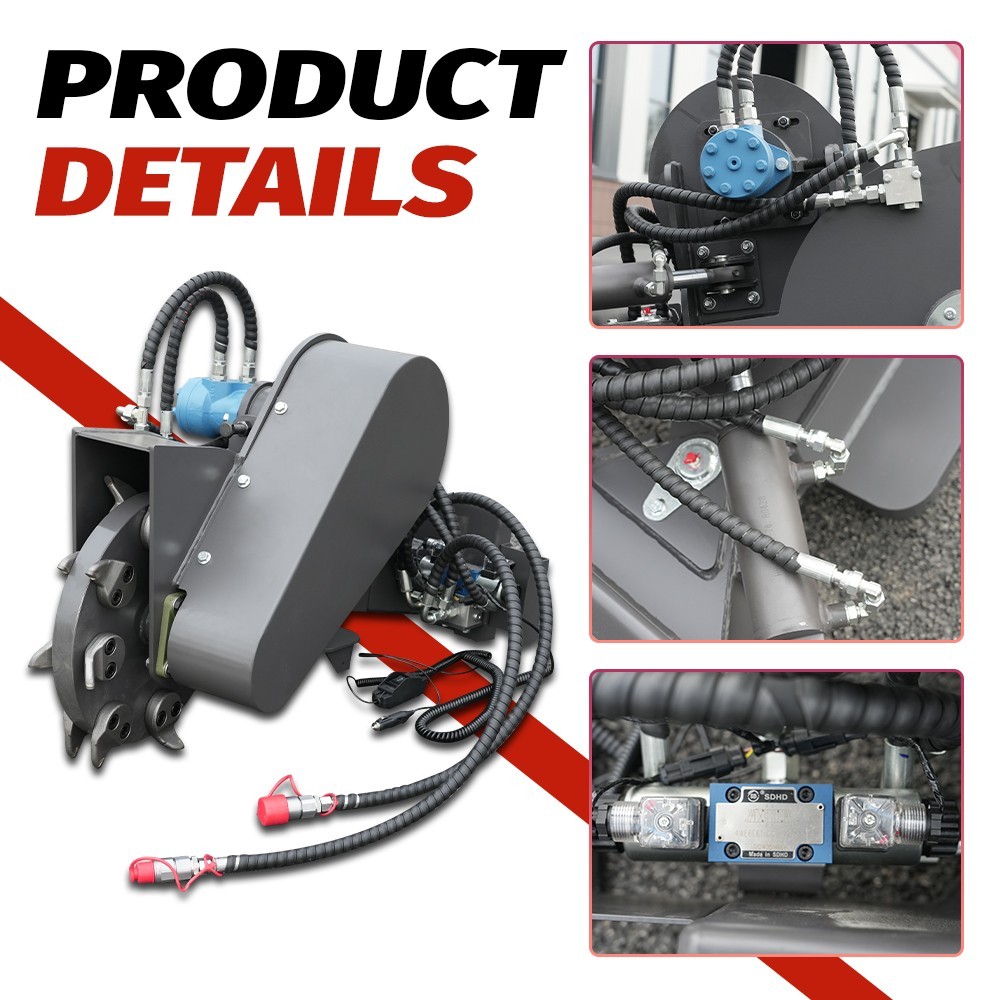 HY480C FREE SHIP/unloading Mini Skid Steer Loader 23HP +Grapple+Stump Crusher