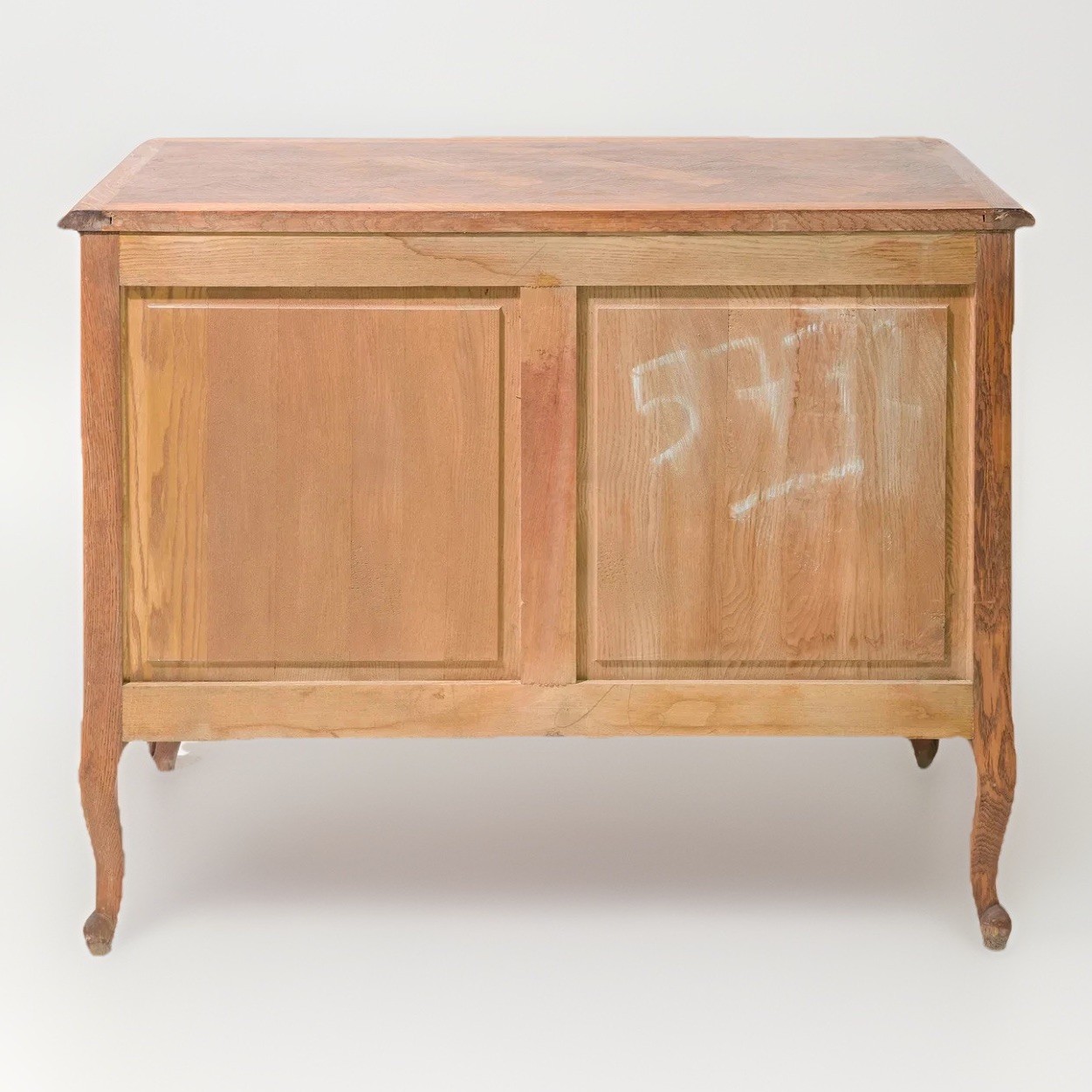 Antique French Provincial Louis XV Oak Three Drawer Chest Bedside Table