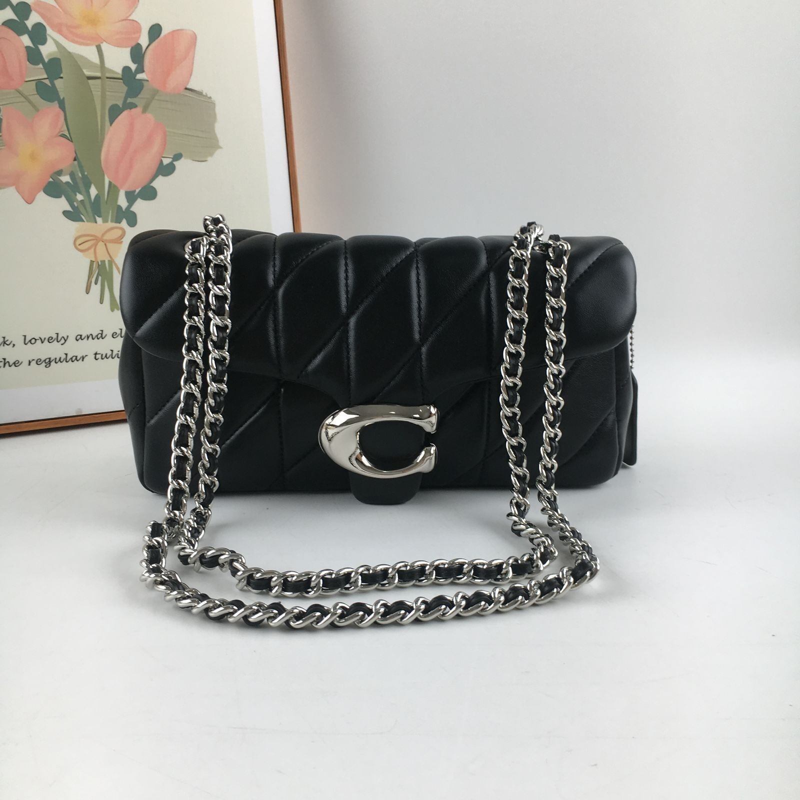 COACH Tabby Shoulder Bag 26 Quilted CP150 Black Nappa Leather Outlet New