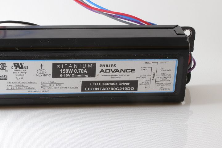 PHILIPS ADVANCE XITANIUM LEDINTA0700C210DO LED DRIVER, 60-210 V, 150W, 0.70A