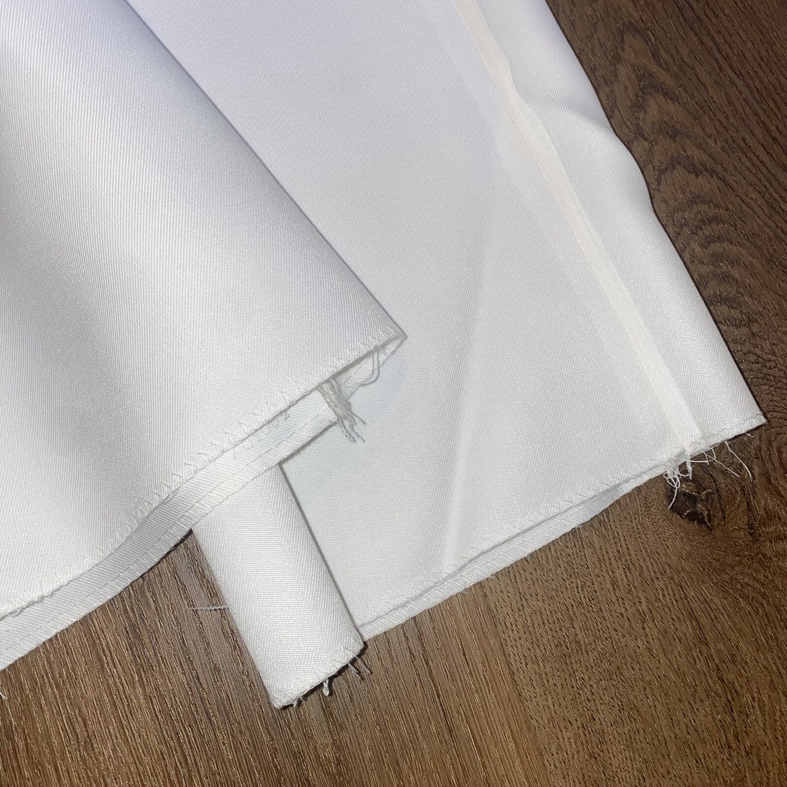 Mens Bell Bottom Pants Vintage Polyester White Flare Leg Mod New NOS 28 Unhemmed