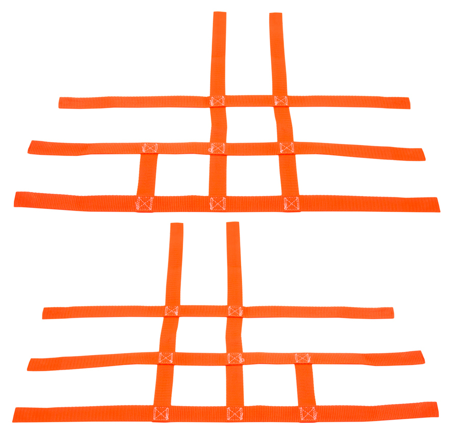 Raptor 700 660  Nerf Bar Nets Fit Alba Tusk with heel guards Orange  J