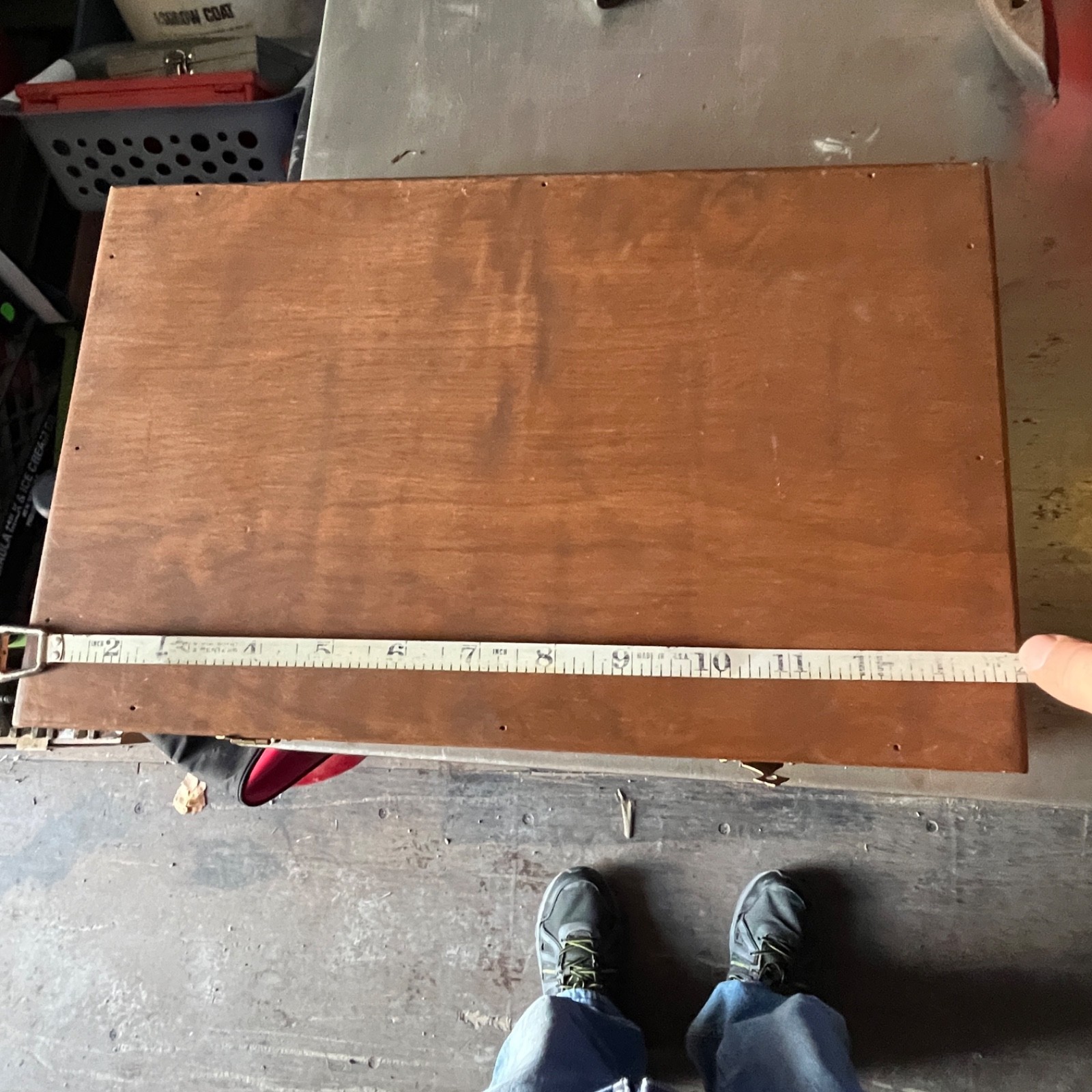 Wooden Gun Case Knife Pistol 13.5” x 8.5” x 3 Revolver Wood USA Shadow Box