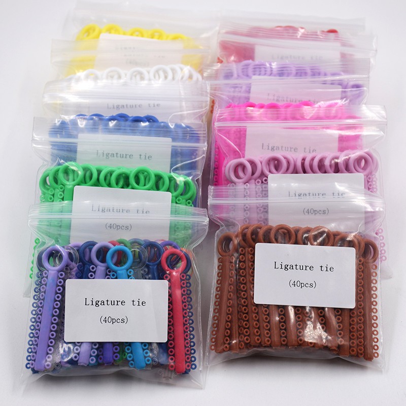 50 Packs Dental Orthodontic 36 Colors Elastic Braces Rubber Ligature Ties Bands