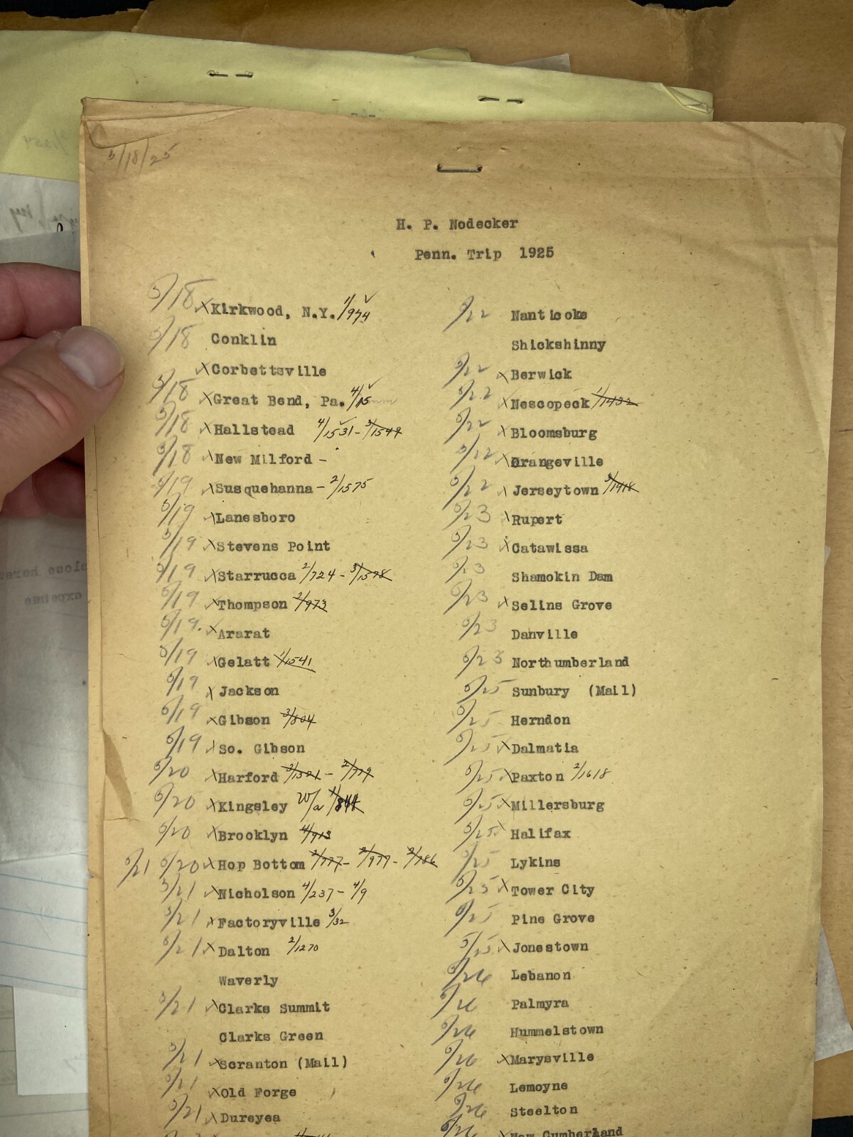 RARE Letter Archive - Traveling Salesman - Page Seed Co Greene, NY 1925 NY, PA,