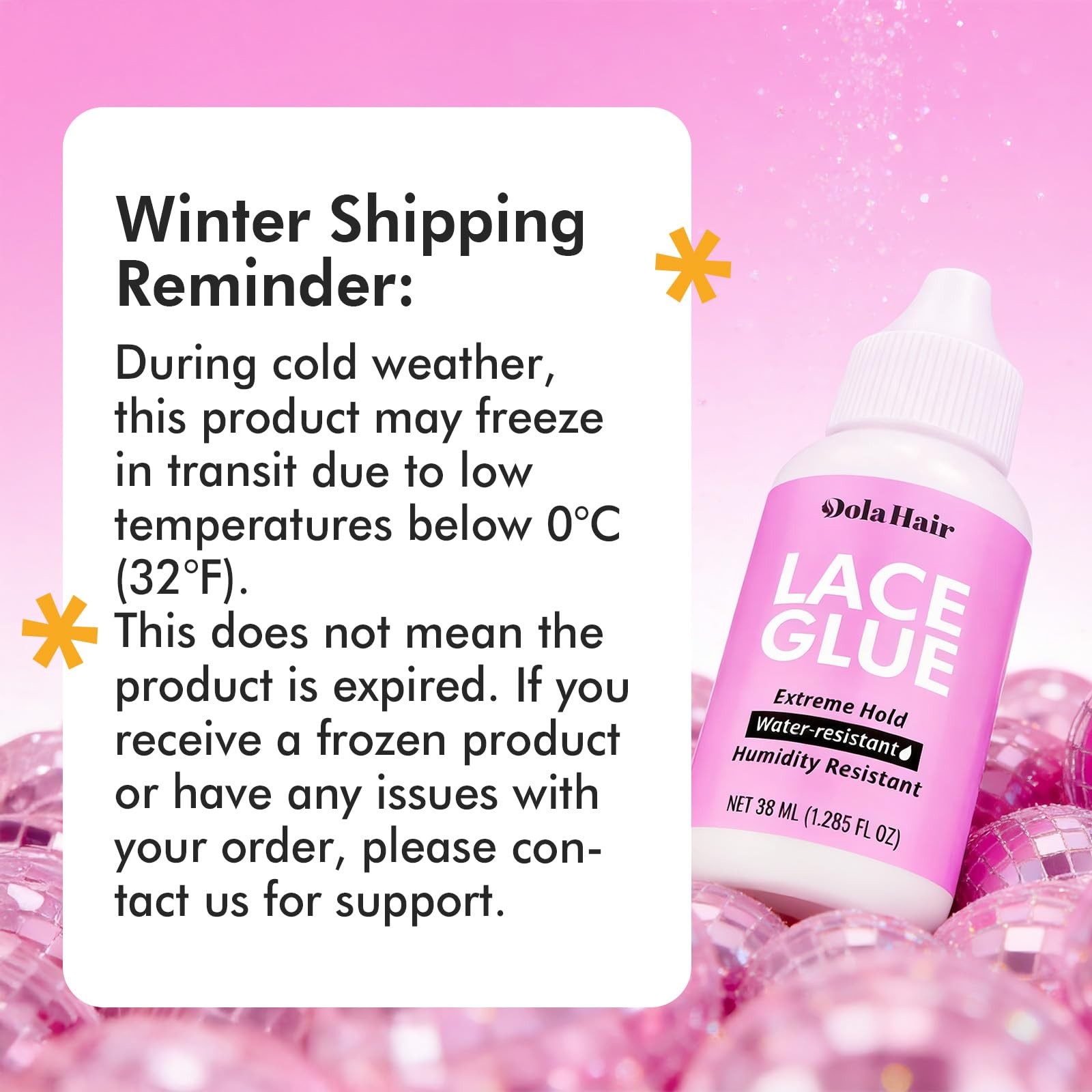 Dolahair Extreme Hold Lace Glue for Wigs, Waterproof, Invisible Bonding, 1.285