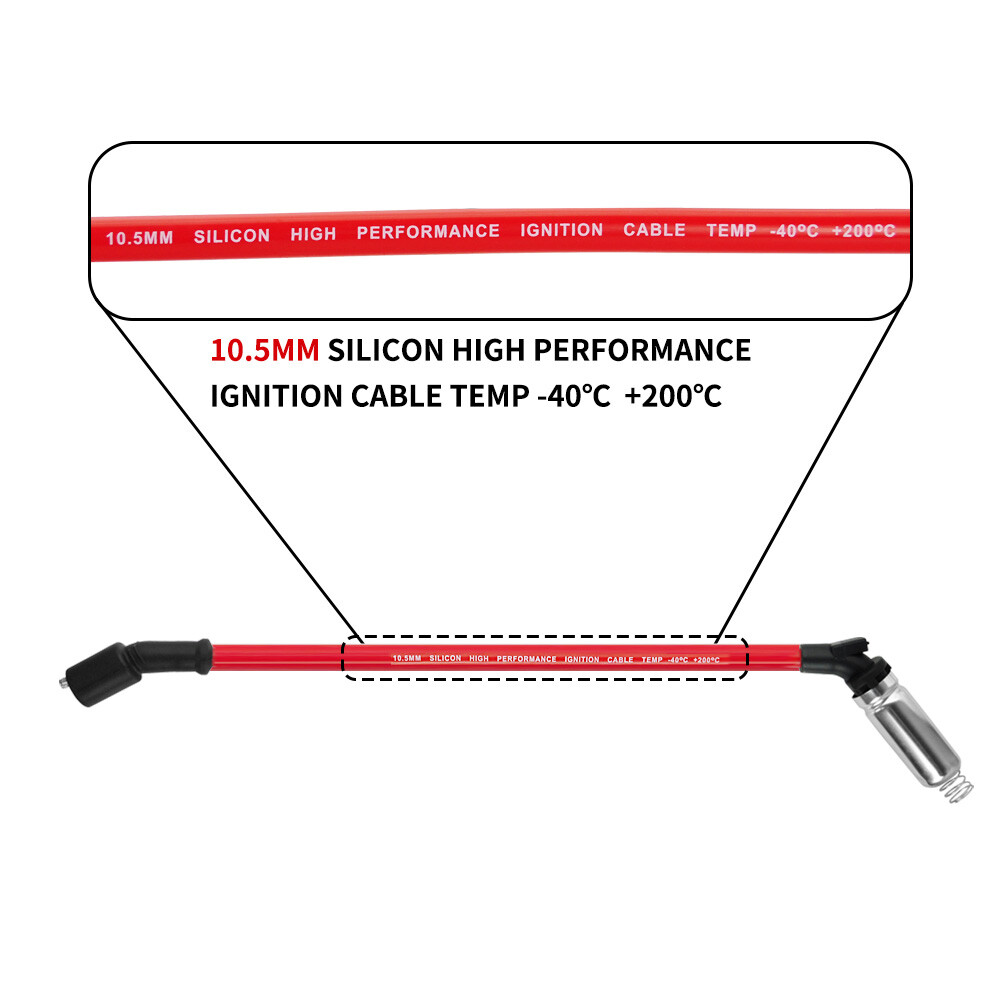 41-962 Spark Plugs +10.5mm Wires For Chevy GMC 1500-2500 1999-2006 LS1 4.8L 5.3L