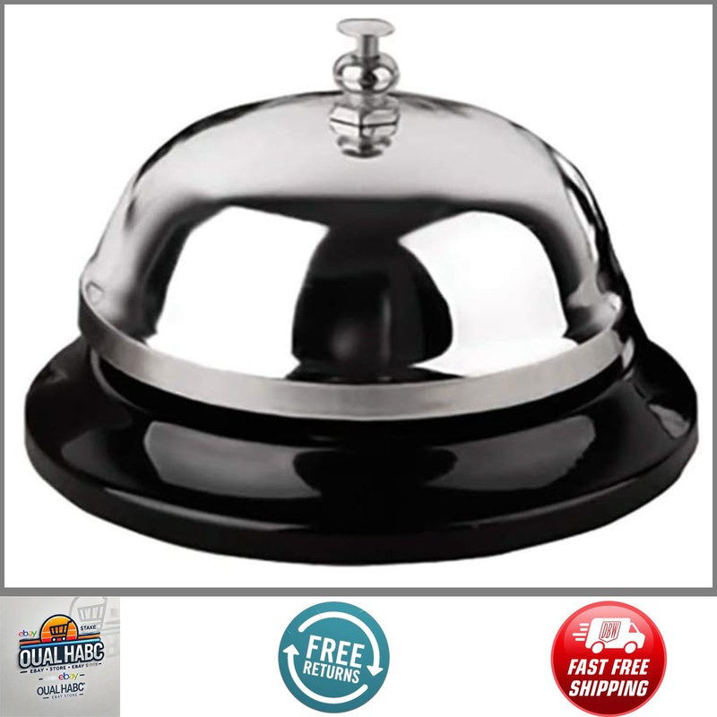 Silver Call Bell 3.3" Desk Service Bell Metal Ringing Counter Bell for Hotel Sch