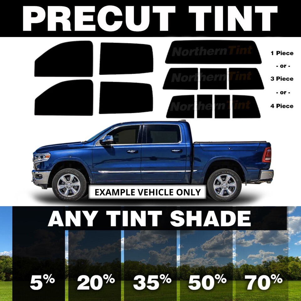 Precut Window Tint for Dodge Ram 1500 Crew Cab 02-05 (All Windows Any Shade)