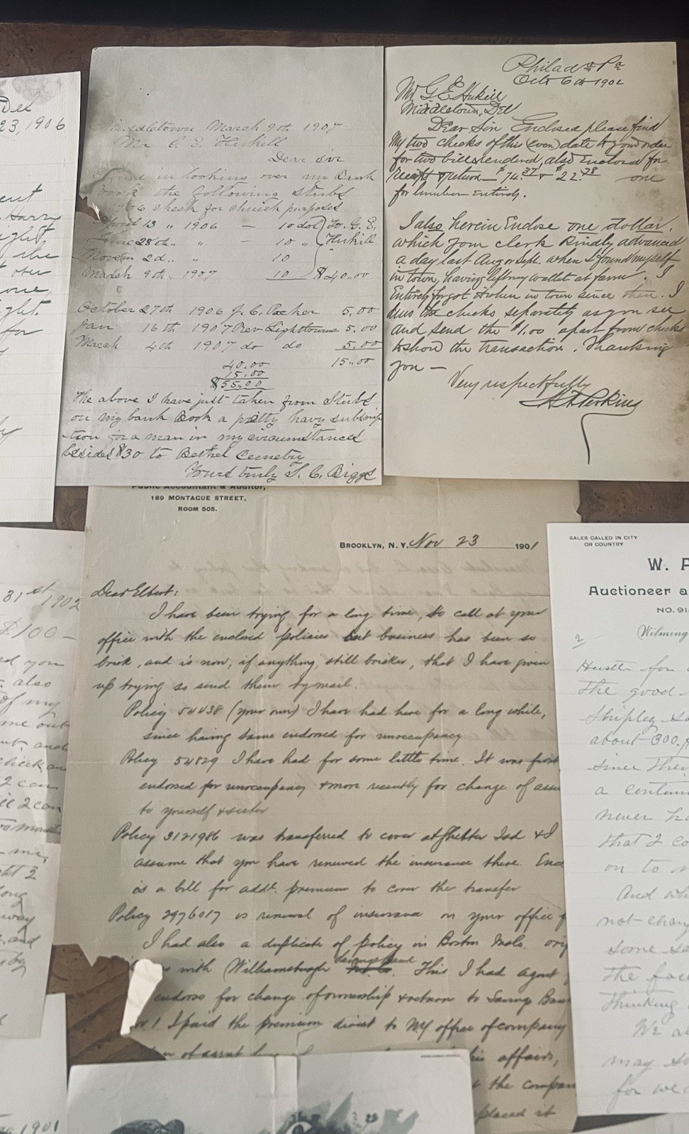 Lot of 30+ Handwritten Personal/Business Letters, Signed/Dated, 1900 - 1954.