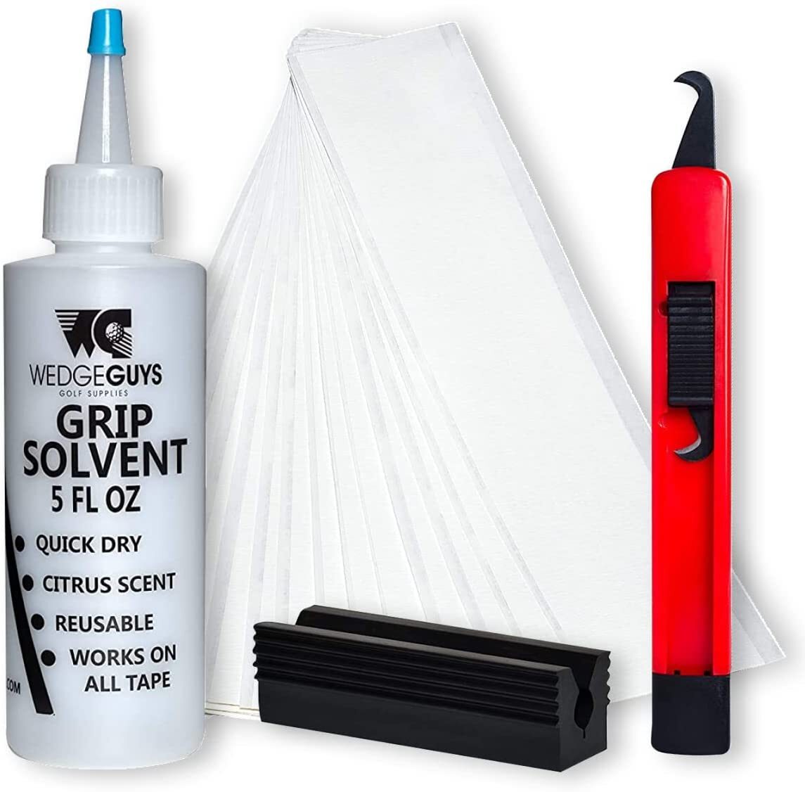 Golf Club Grip Kit - Options Include: Solvent, Grip Tape, Vise Clamp, Hook Blade