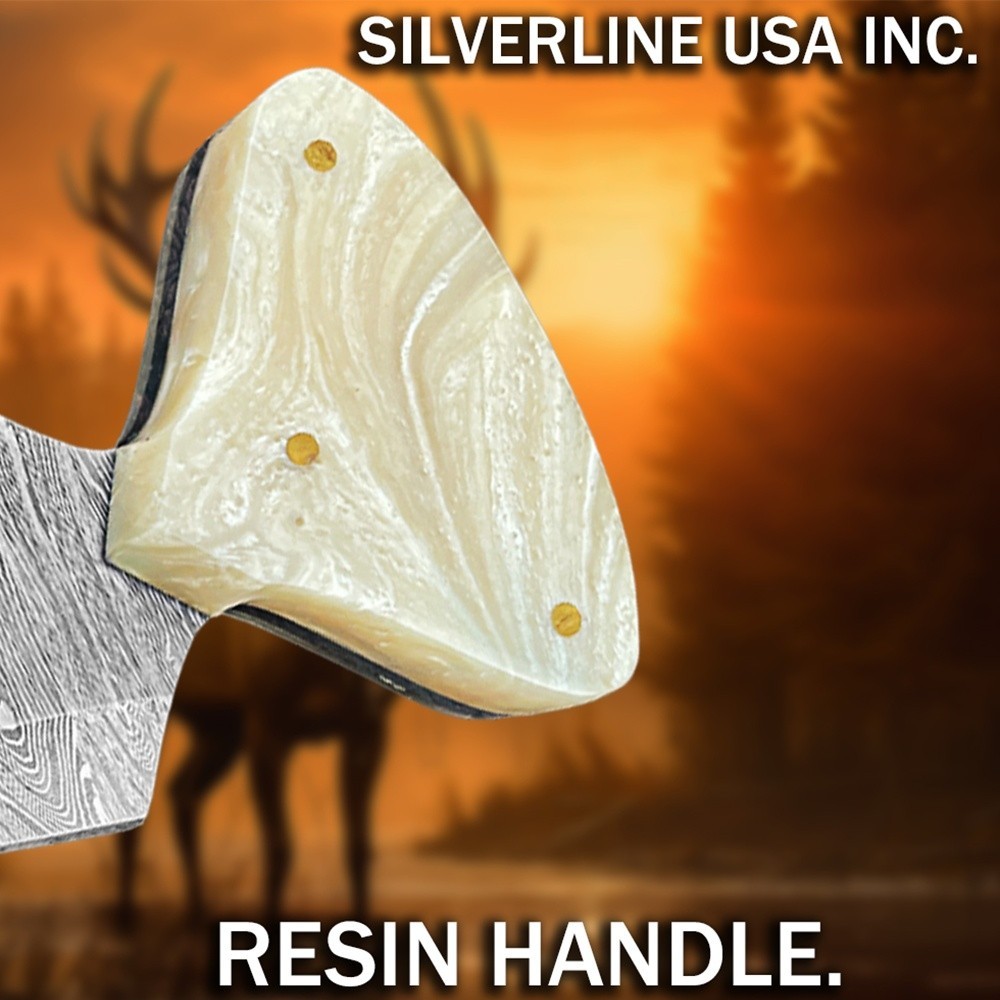 Damascus Push Dagge full tang, camping, hunting, outdoor Hand made forged,DM 003