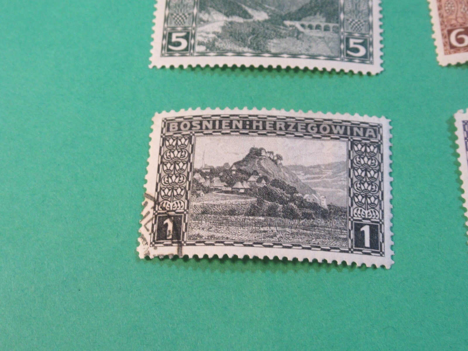 BOSNIEN HERZEGOWINA BOSNIA 6 STAMP LOT USED ISSUED 1879 - 1906 SCENIC VIEWS
